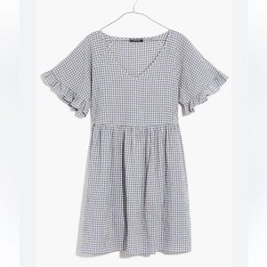 Madewell ruffle sleeve dress, lightweight summer dress